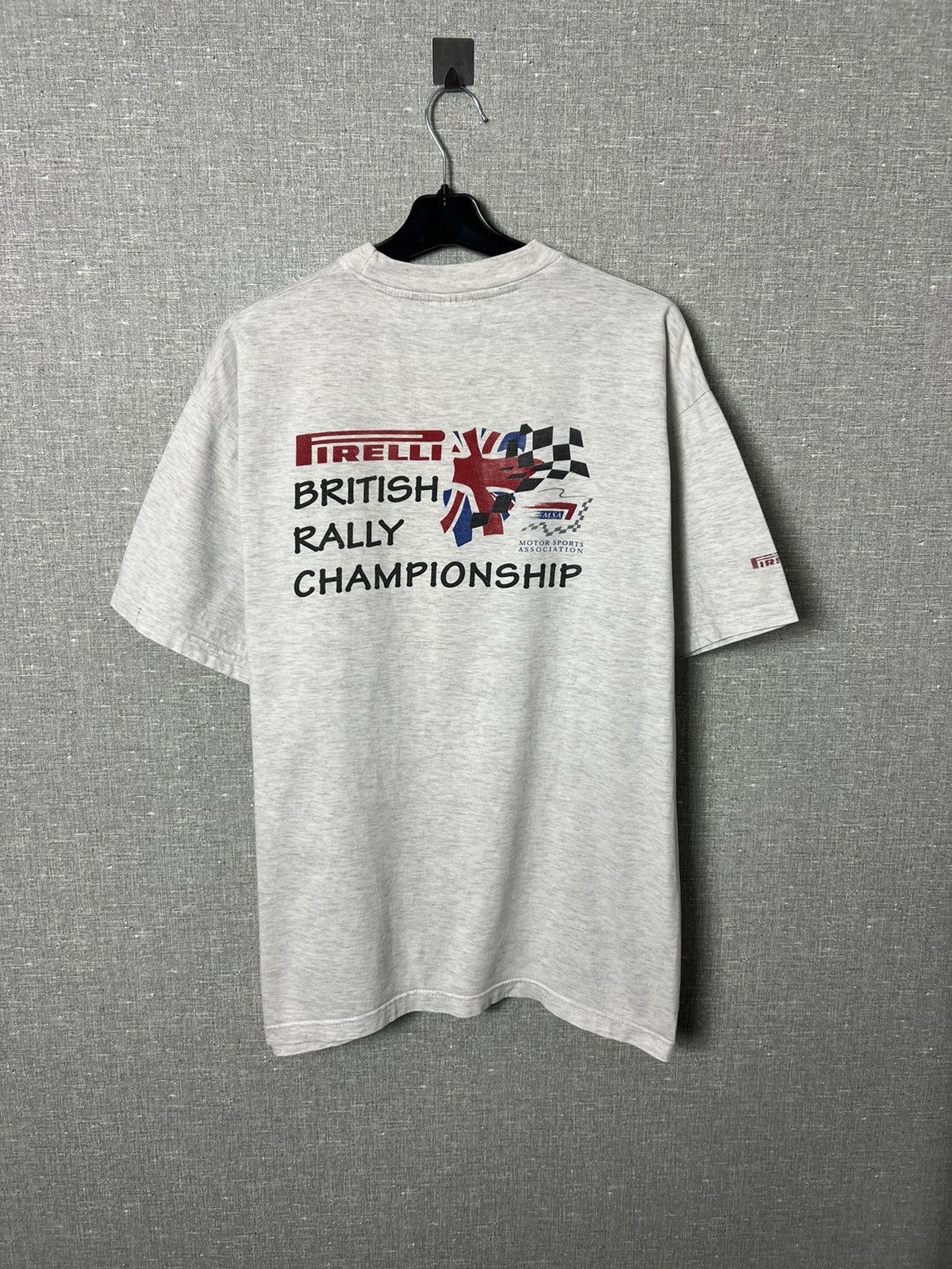 Pirelli Vintage 90s Pirelli British Rally Championship MSA Tee Size US L / EU 52-54 / 3 - 1 Thumbnail