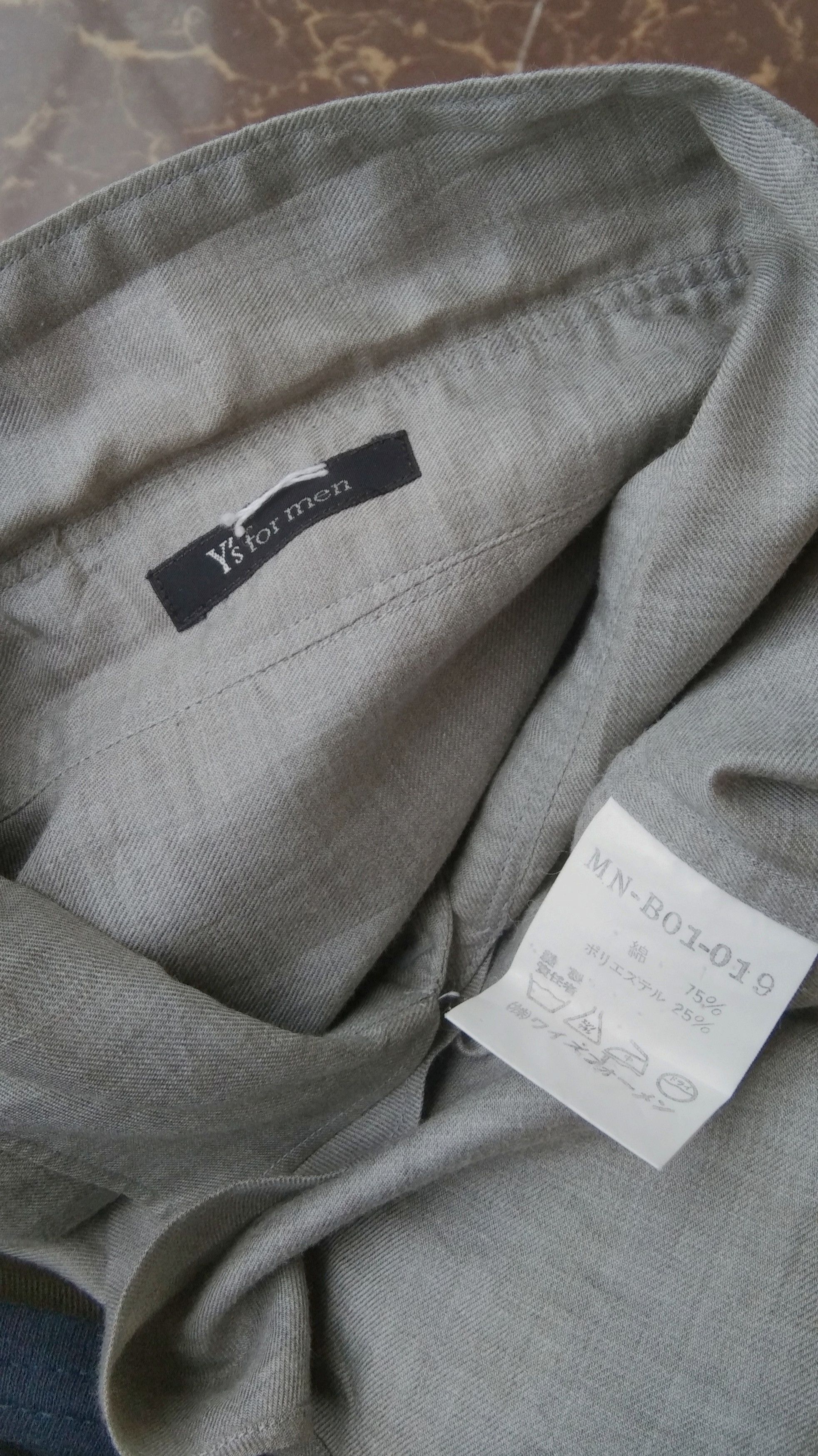 Y's for Men Y's for men grey button shirt Size US L / EU 52-54 / 3 - 5 Thumbnail