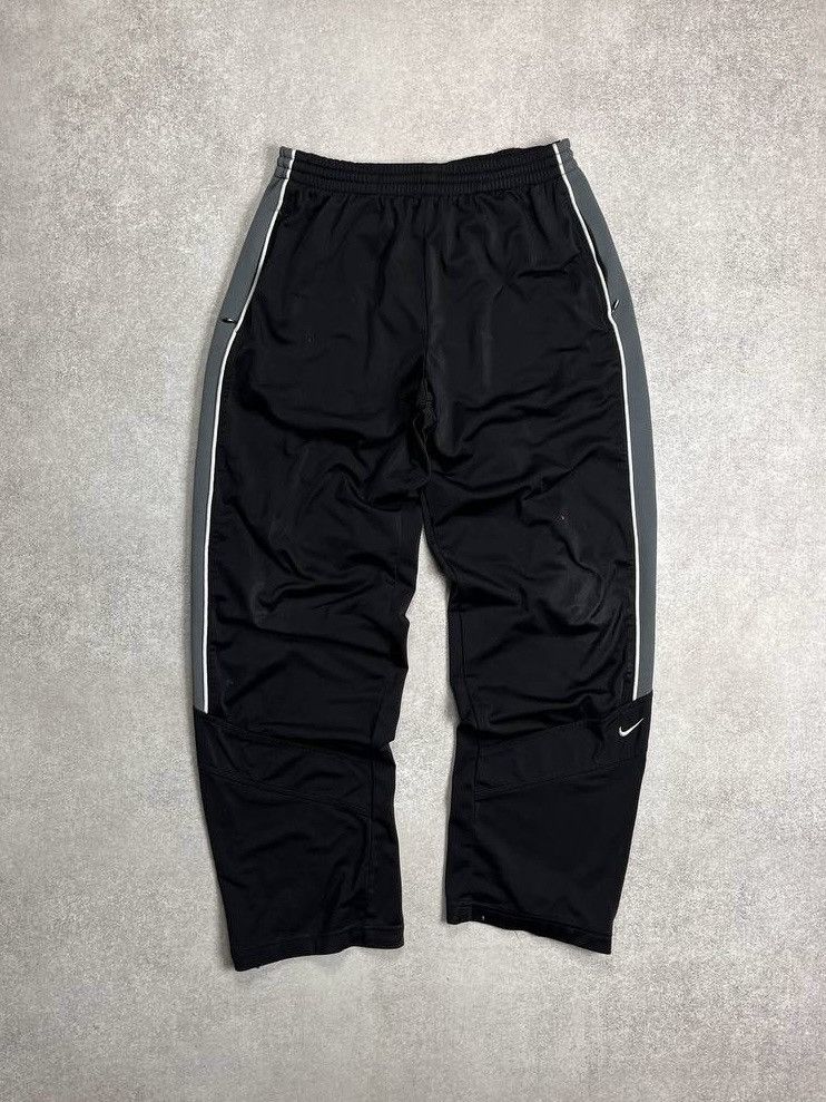 Nike × Vintage VINTAGE NIKE SWOOSH BAGGY FLARED TRACK PANTS Y2K M Size US 32 / EU 48 - 1 Thumbnail