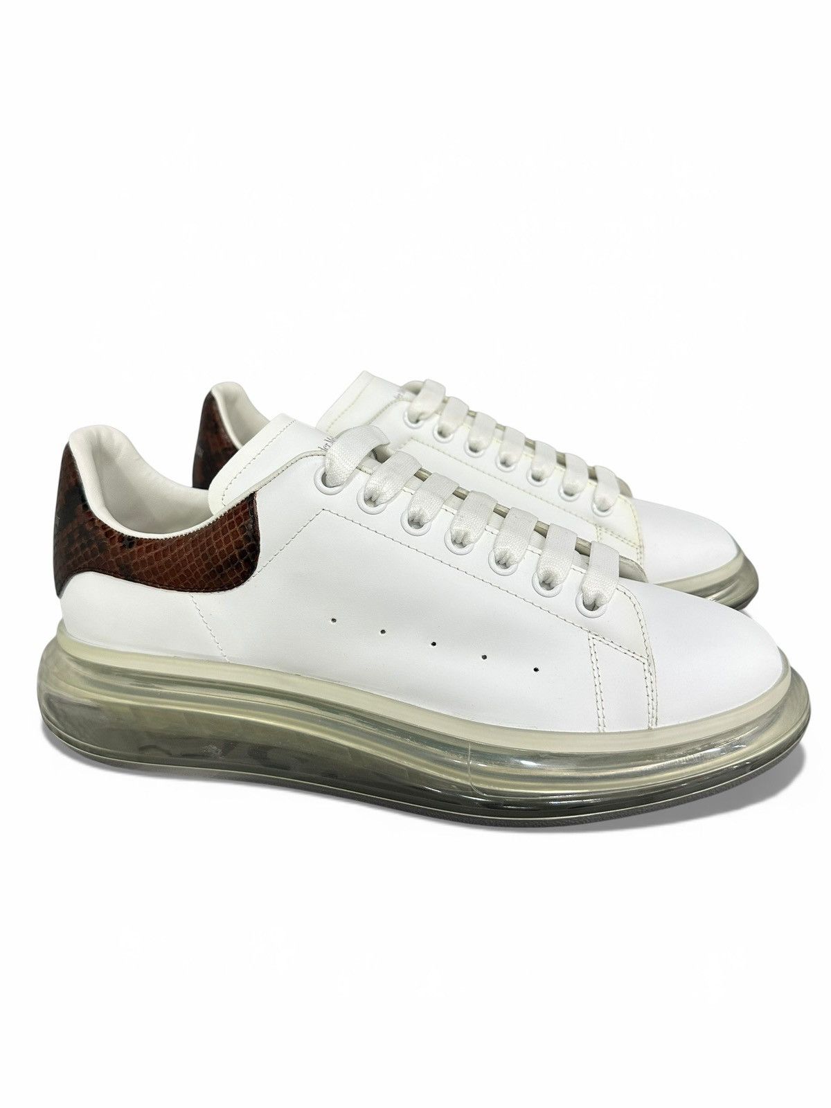 Alexander McQueen Alexander McQueen Clear Sole Snakeskin Sneakers Size US 12 / EU 45 - 2 Thumbnail