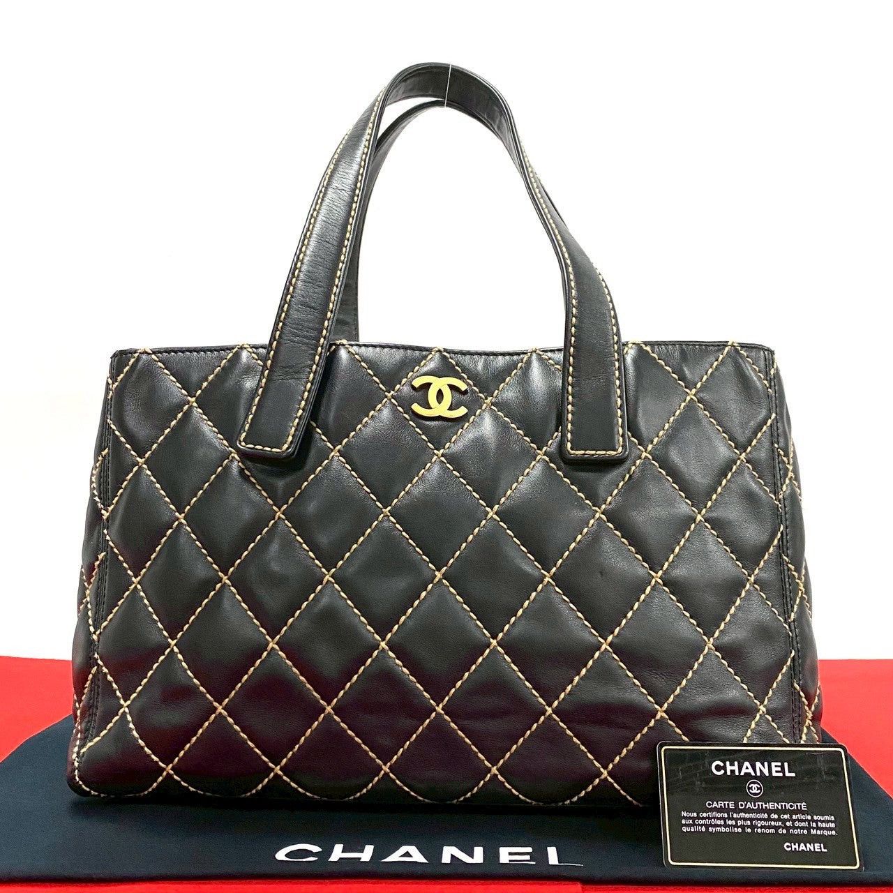 Chanel Chanel Tote Bag Black Leather Size ONE SIZE - 1 Thumbnail