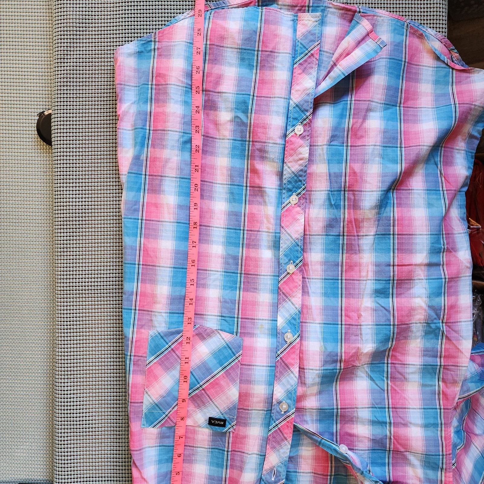 RVCA RVCA Men's Large Grid Windowpane Shirt Size US L / EU 52-54 / 3 - 4 Thumbnail