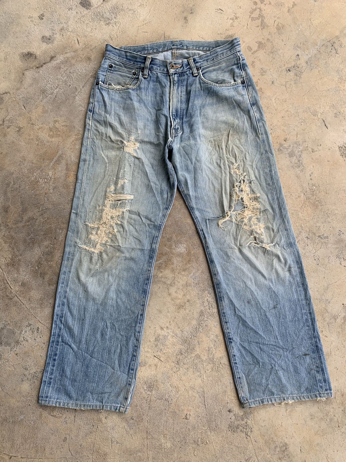 Edwin × Vintage Vintage Edwin 505 Selvedge Japanese Distressed Denim Size US 32 / EU 48 - 1 Thumbnail