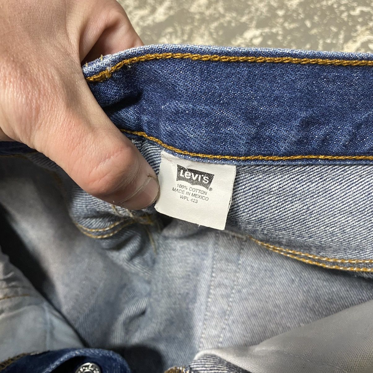 Japanese Brand × Levi's × Vintage Vintage Levi’s 501XX Button Fly Blue Dark Denim Jeans 90s Size US 31 - 4 Thumbnail