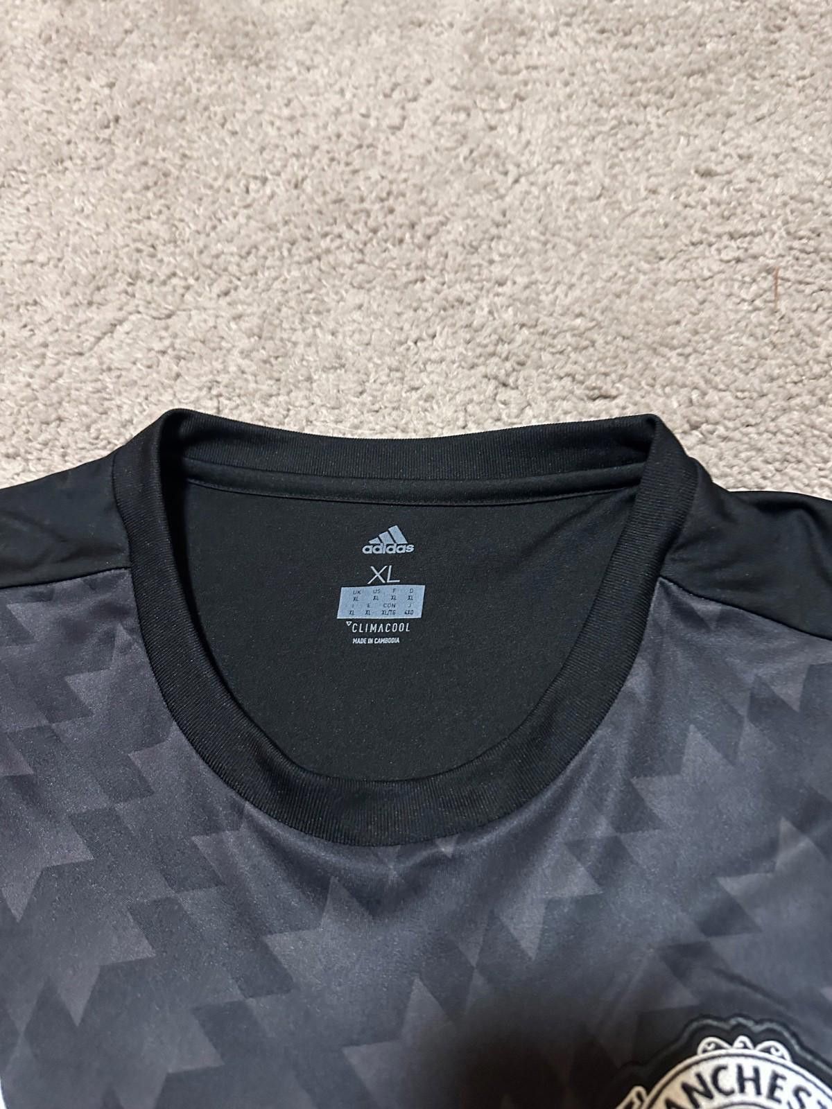 Adidas MANCHESTER UNITED 2017/18 AWAY FOOTBALL SHIRT SOCCER JERSEY Size US XL / EU 56 / 4 - 4 Thumbnail