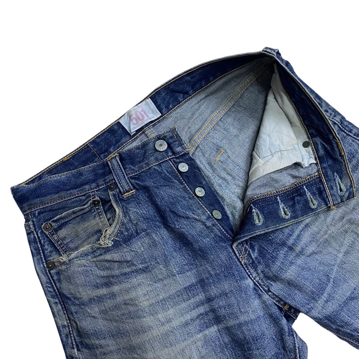 Levi's Levis 501 Kurt Cobain distressed denim Size US 30 / EU 46 - 4 Thumbnail