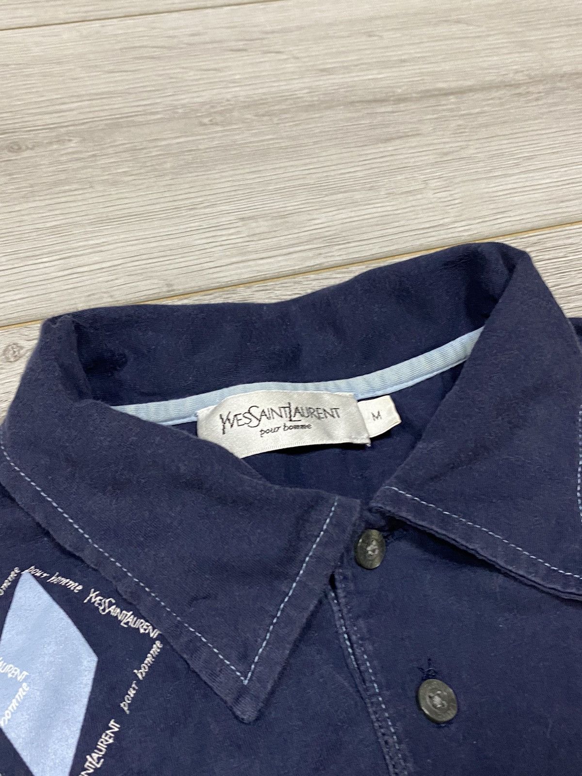 Yves Saint Laurent Yves Saint Laurent vintage monogram striped polo pour homme Size US M / EU 48-50 / 2 - 5 Thumbnail