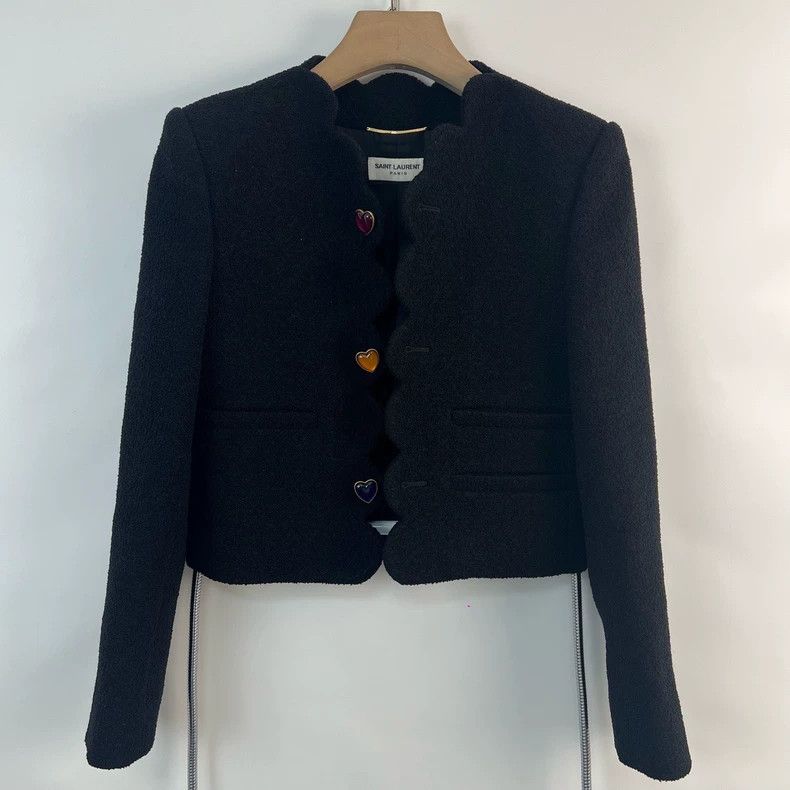 Saint Laurent Paris Saint Laurent Paris Black colored glass buttons, colored p Size XS / US 0-2 / IT 36-38 - 3 Thumbnail