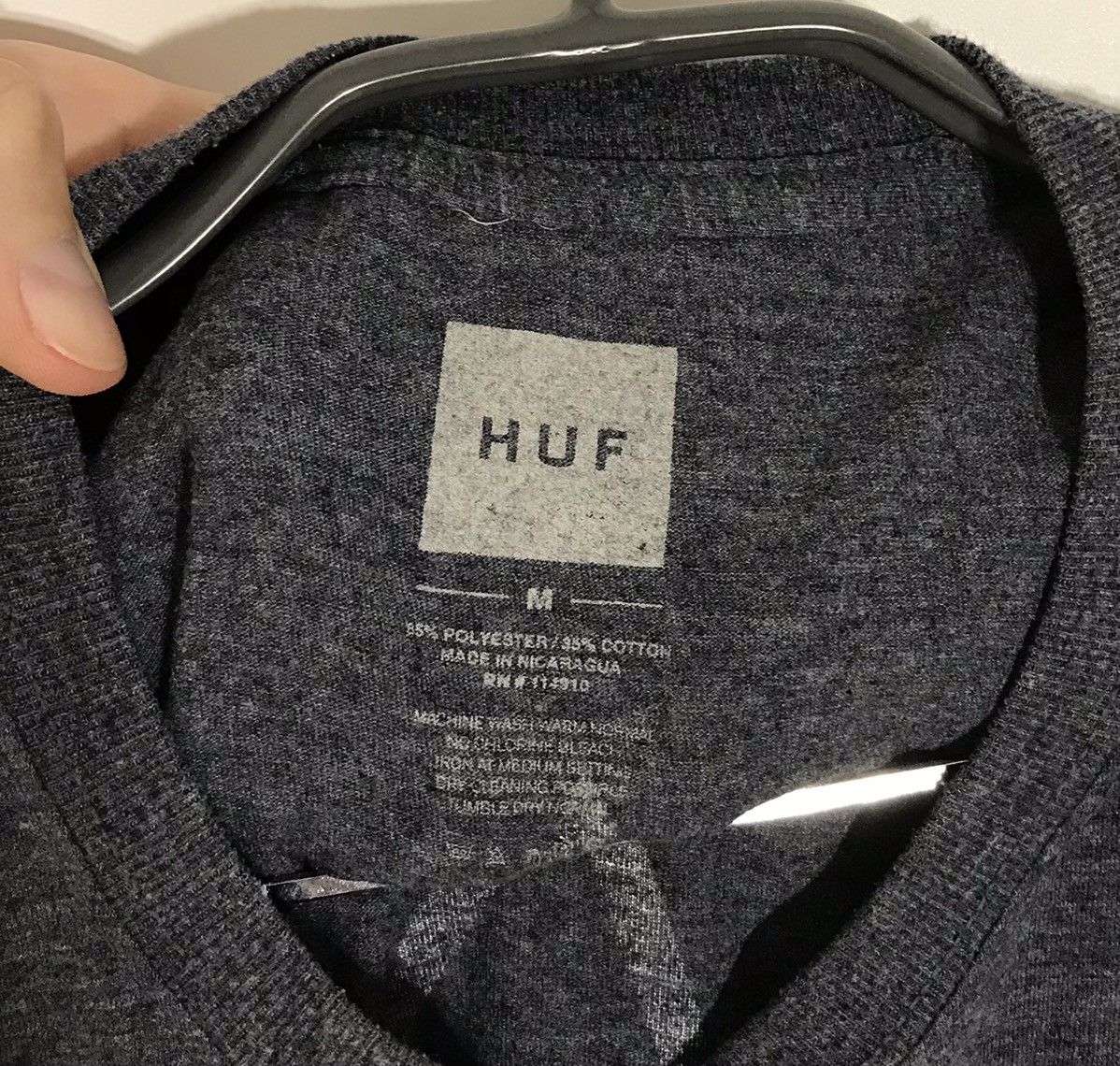 Huf Huf T-Shirt Mens Size M Gray Size US M / EU 48-50 / 2 - 6 Thumbnail