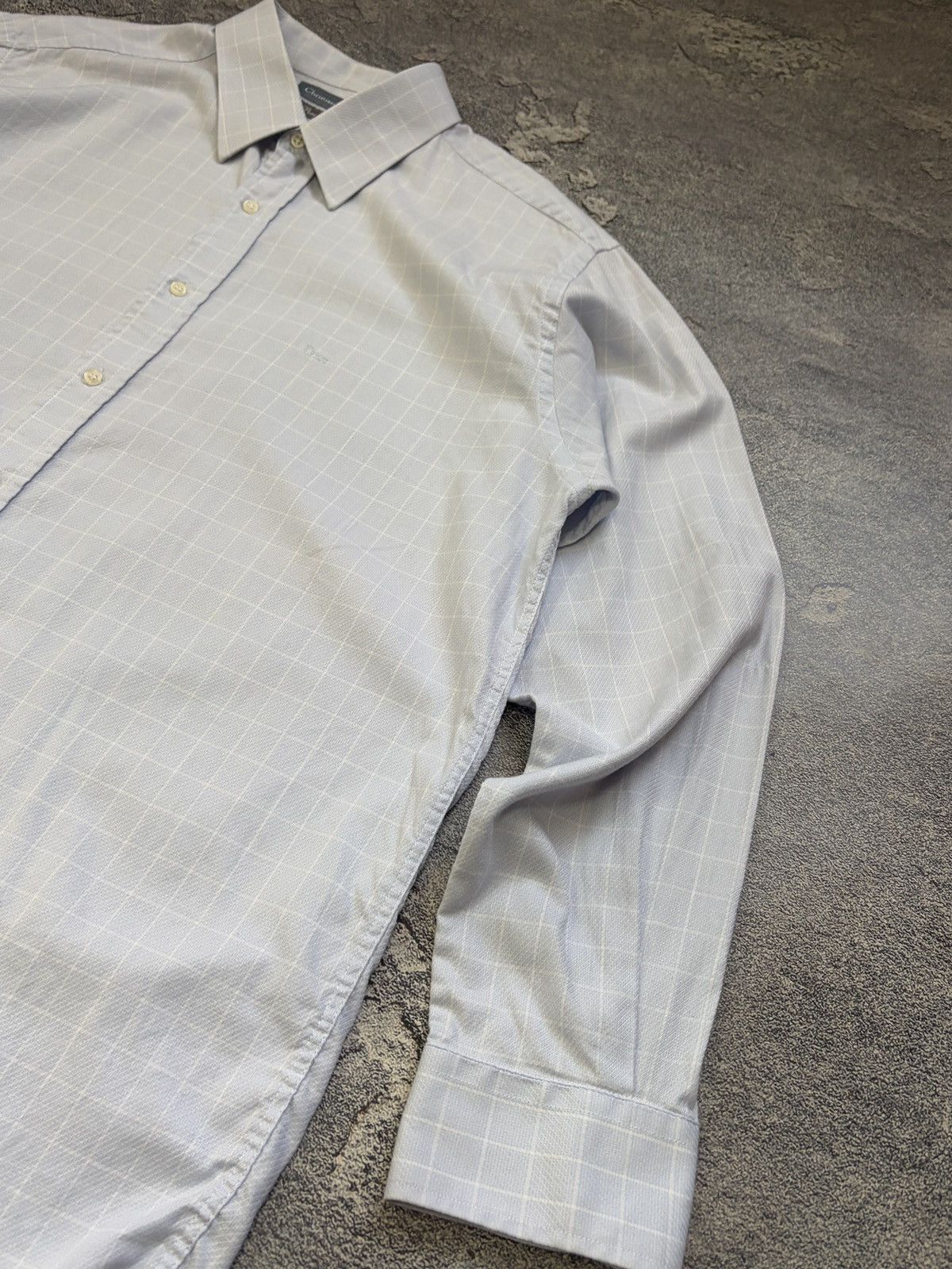 Christian Dior Monsieur Vintage Christian Dior Check Cotton Shirt Blue White XL Size US XL / EU 56 / 4 - 9 Thumbnail