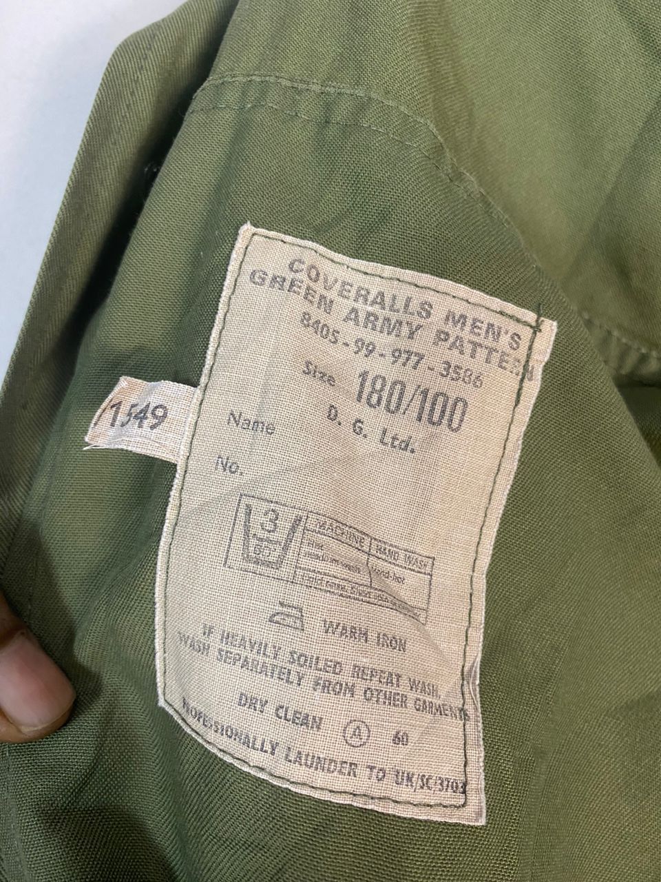Vintage Vintage us army 80s olive green coverall Size US 37 - 6 Thumbnail