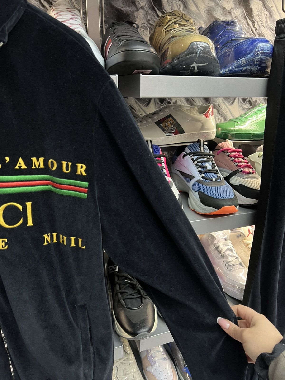 Gucci Gucci Velour Black Sweatsuit Set Size US M / EU 48-50 / 2 - 5 Thumbnail