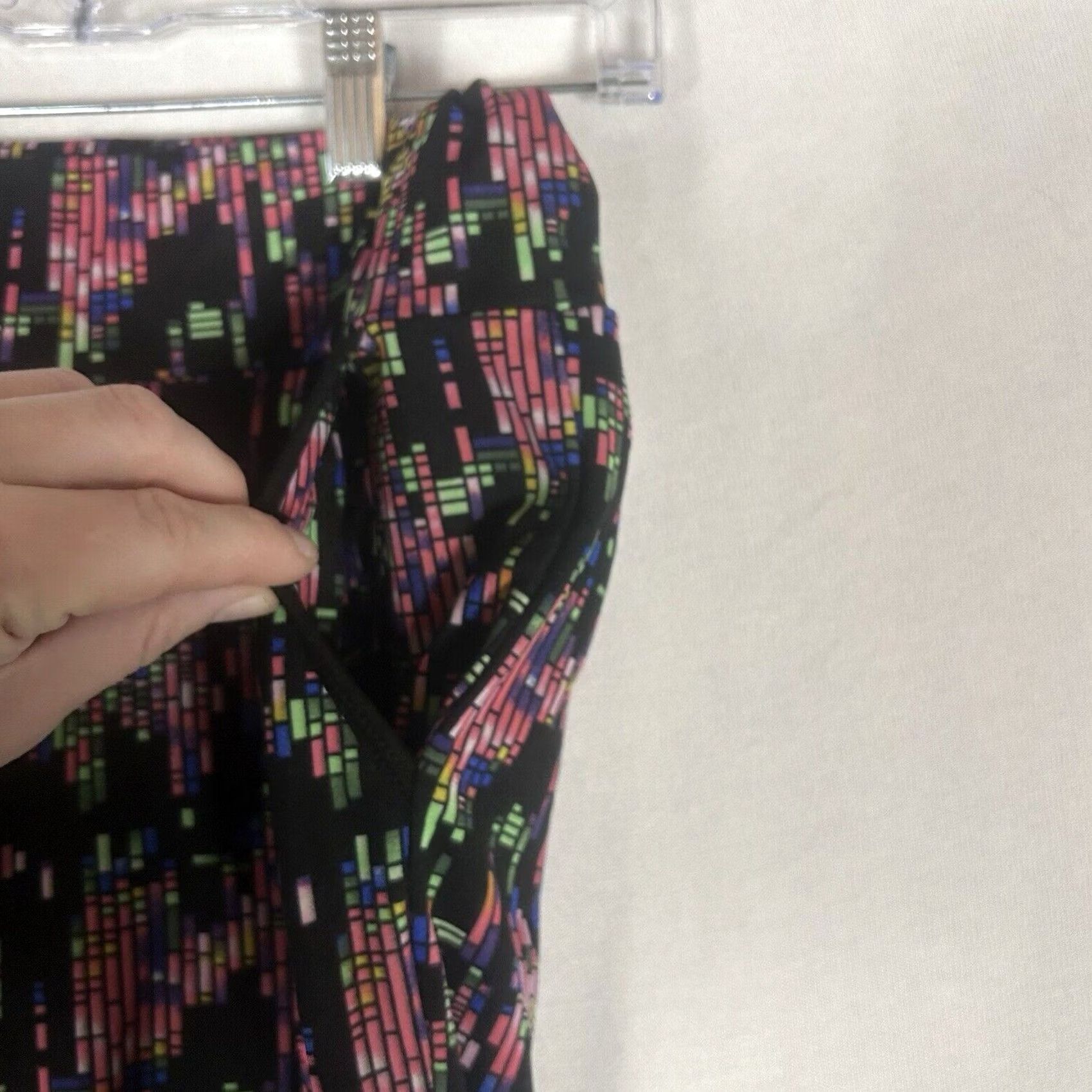 Nike Nike AQ Sport Leggings Joggers Womens M Black Abstract Pockets Run Gym Yoga Size 32" / US 10 / IT 46 - 5 Thumbnail