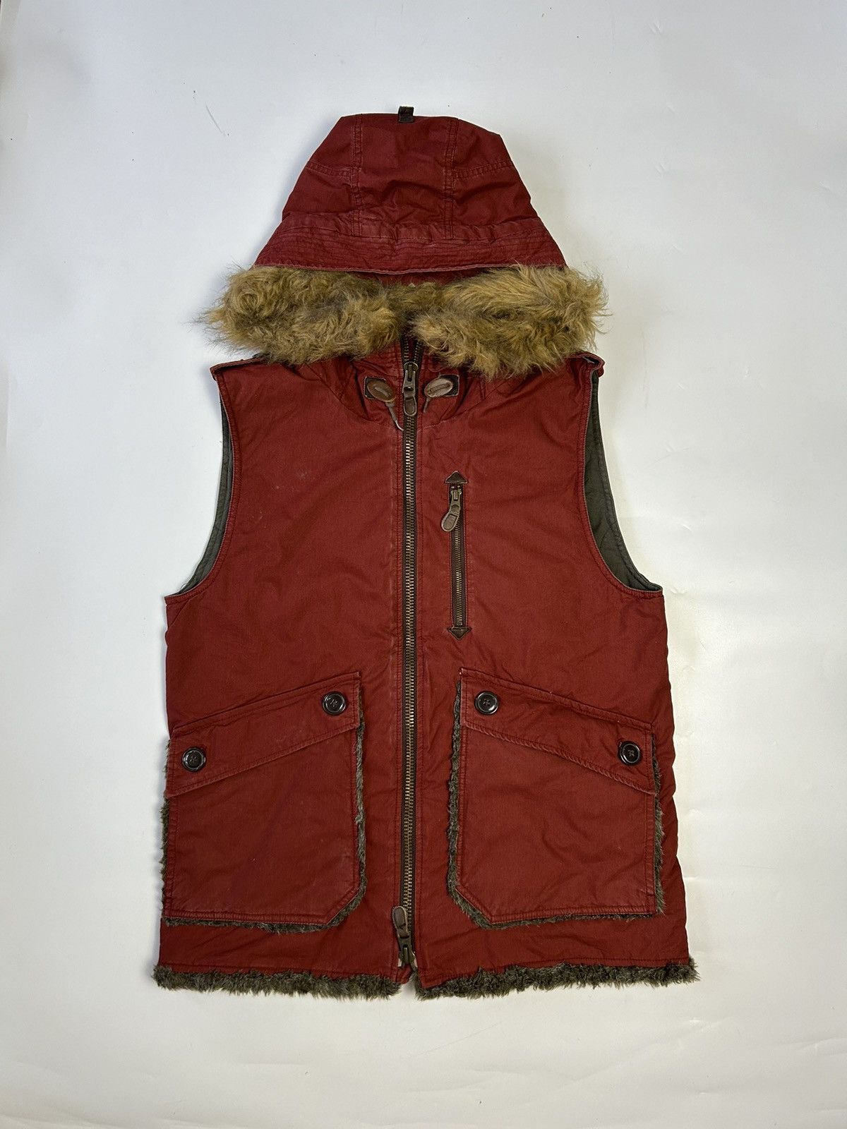 Johnbull JOHN BULL FAUX FUR HOODIE VEST Size US L / EU 52-54 / 3 - 1 Thumbnail