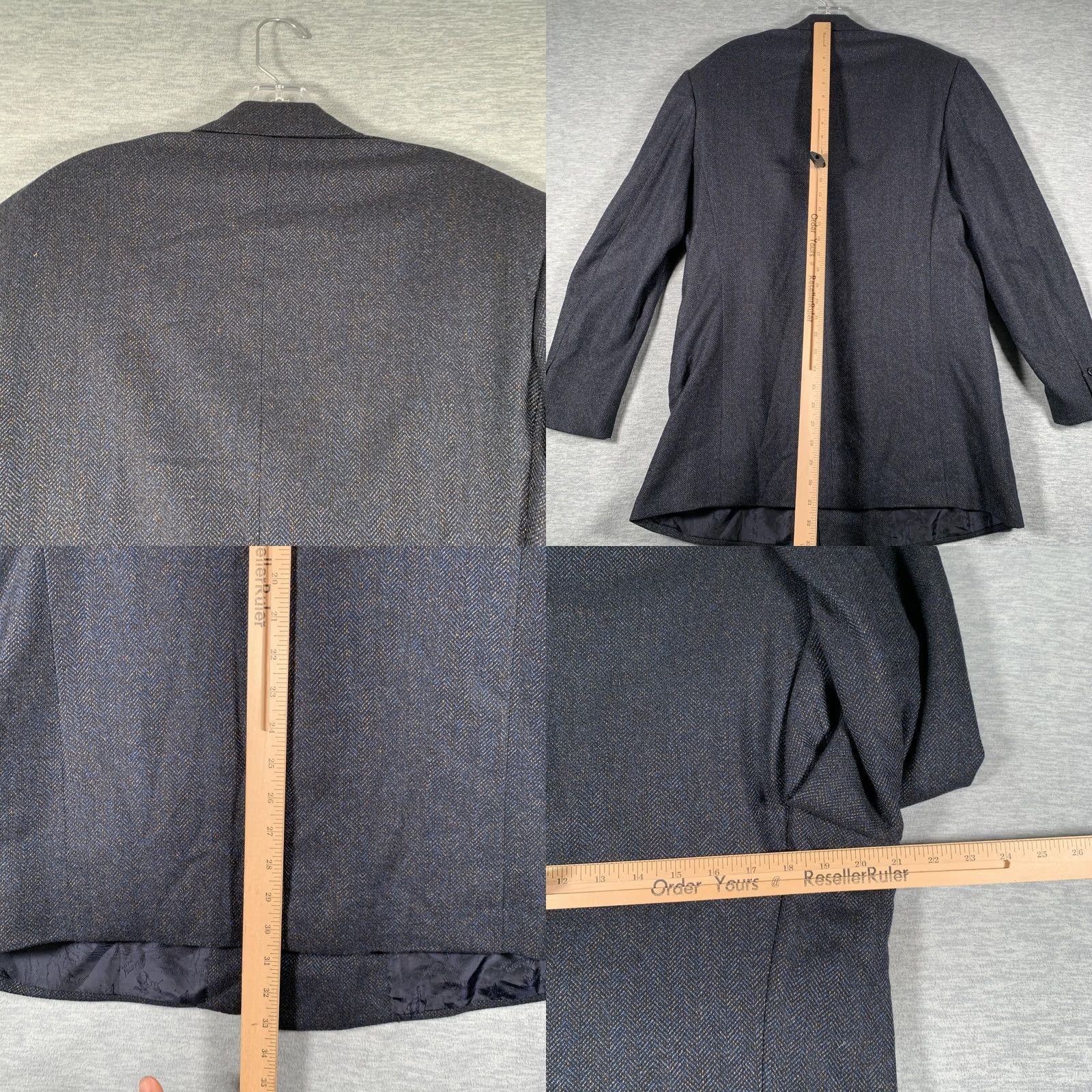 Brioni Brioni Sport Coat Mens 42 Herringbone Wool Cashmere Double-Breasted Italy Tweed Six-Button Peak Lapel Business Formal Wedding Blazer Jacket Size 42R - 8 Thumbnail
