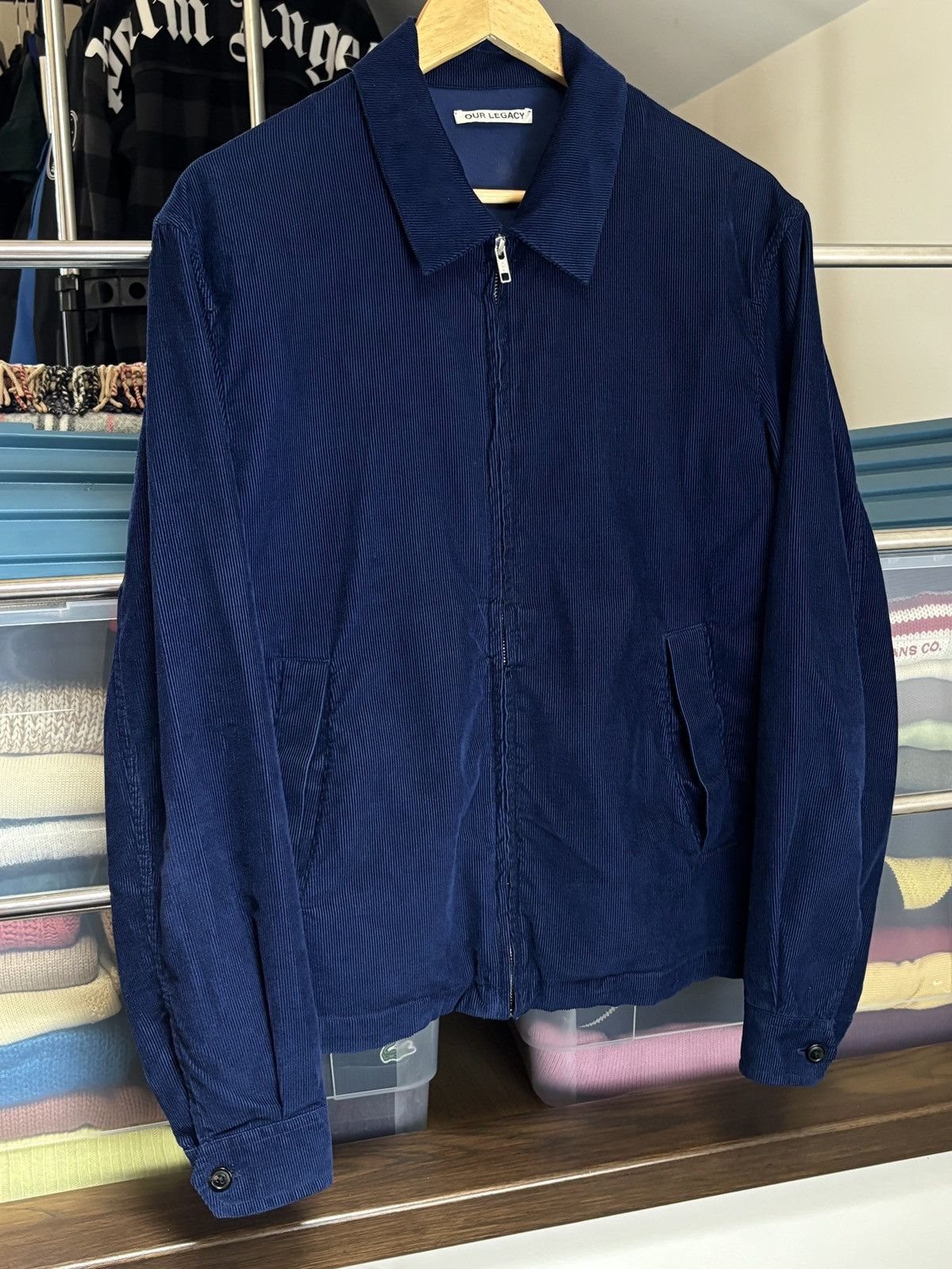 Our Legacy Our Legacy Blue Corduroy Light Jacket Size US M / EU 48-50 / 2 - 2 Thumbnail