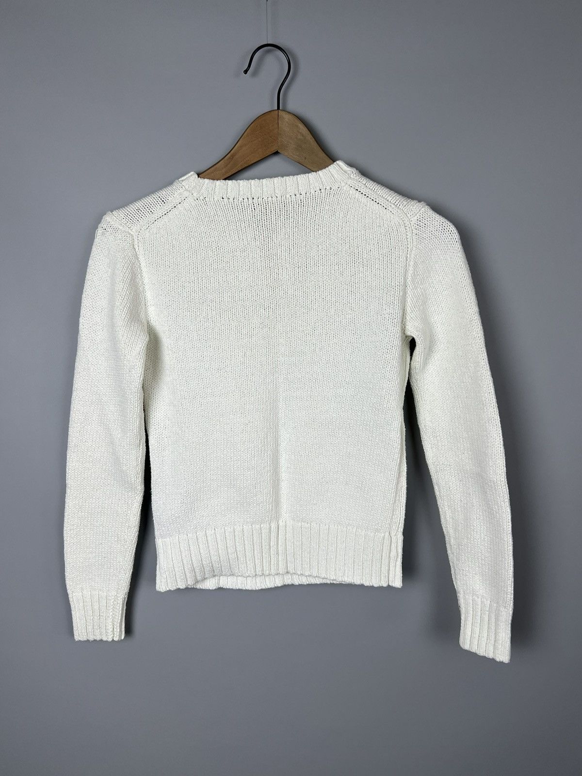 Polo Ralph Lauren (XS) Polo Ralph Lauren white cotton sweater Size XS / US 0-2 / IT 36-38 - 7 Thumbnail