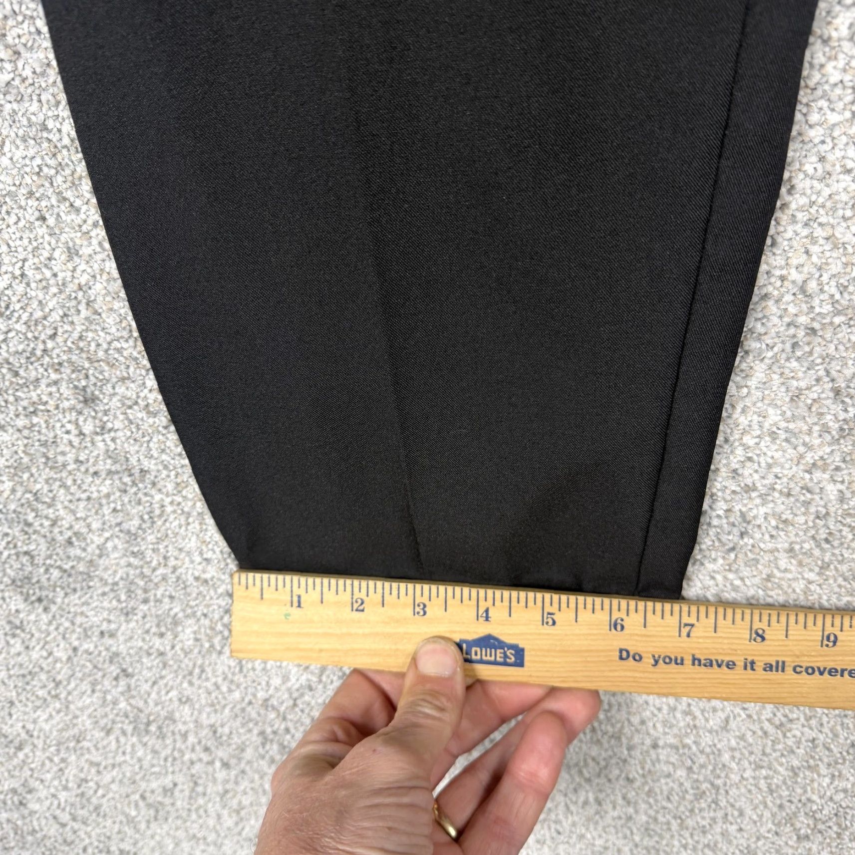 Vintage Counterparts Dress Pants Womens M 32x25 Black Tapered Gold Buckle Office Luxury Size 32" / US 10 / IT 46 - 3 Thumbnail