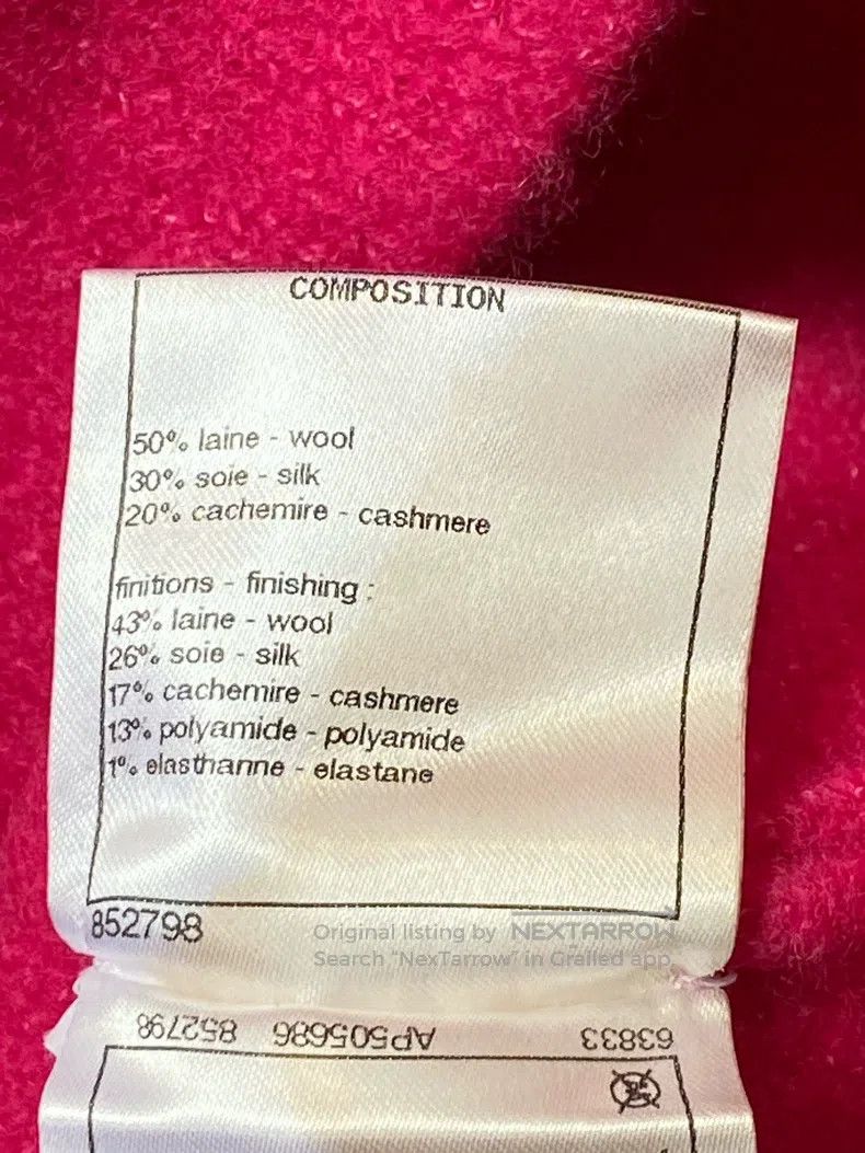 Chanel Chanel 22-year-old rose-red wool cardigan coat Size XS / US 0-2 / IT 36-38 - 5 Thumbnail