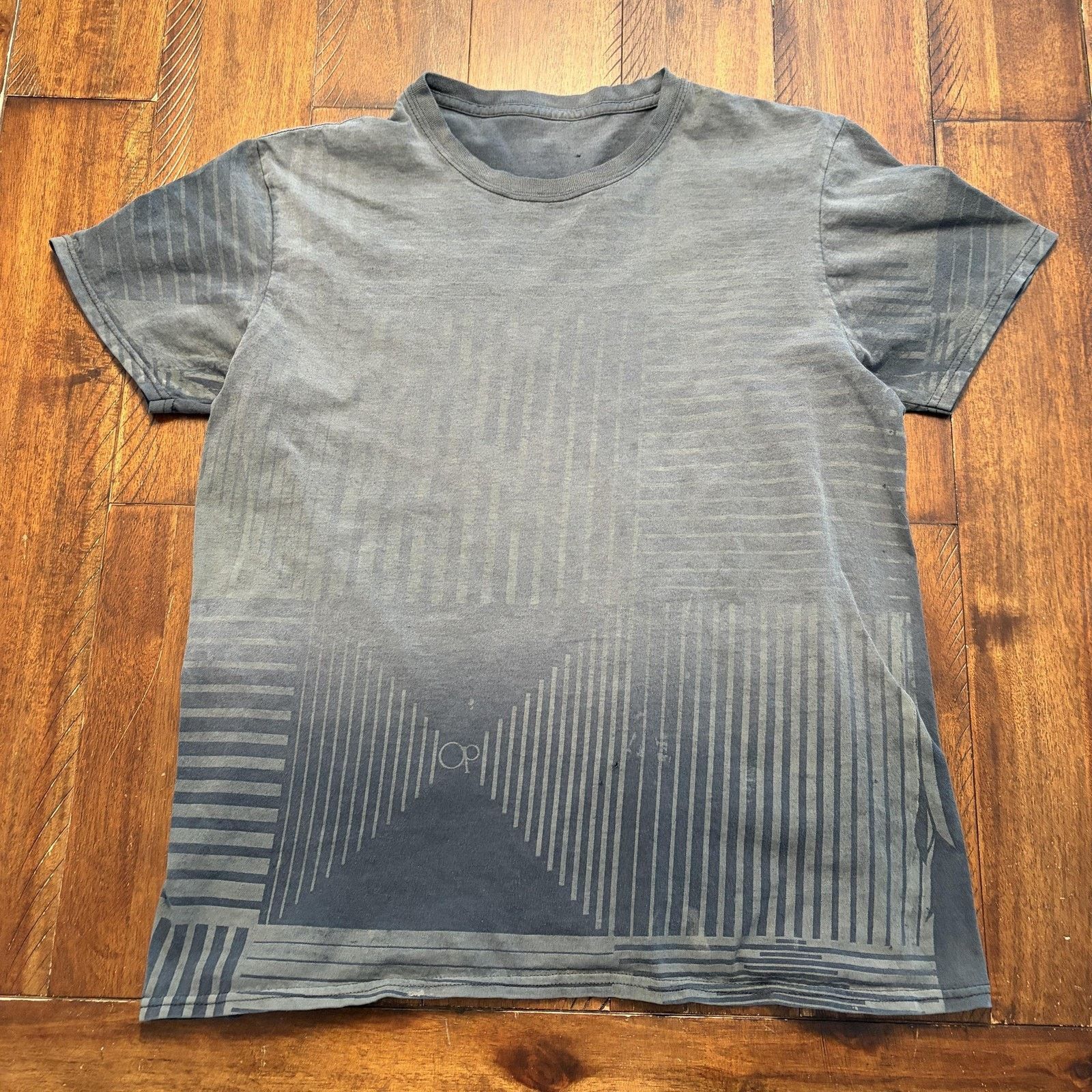 Ocean Pacific Ocean Pacific Shirt Mens Small Gray Geometric Stripe OP Tee Size US S / EU 44-46 / 1 - 2 Thumbnail
