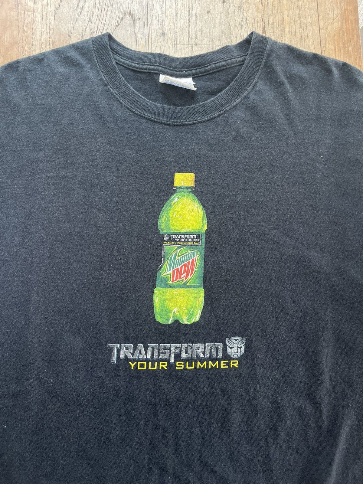 Mountain Dew × Vintage Vtg Mountain Dew TRANSFORMERS 7/4/7 2007’s promo film Tshirt Size US XL / EU 56 / 4 - 4 Thumbnail