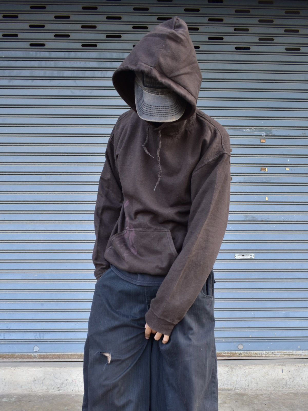 Russell Athletic × Vintage 🤎 Vintage Gildan Blank Hoodie Size US M / EU 48-50 / 2 - 3 Thumbnail
