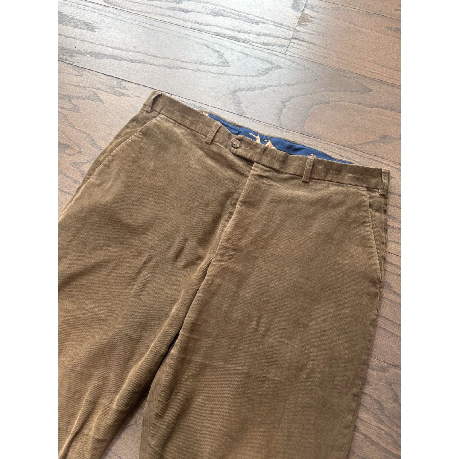 Ralph Lauren LAUREN RALPH LAUREN Flat Front Corduroy Pants MENS 36Wx34L Brown Bootcut Size US 36 / EU 52 - 3 Thumbnail