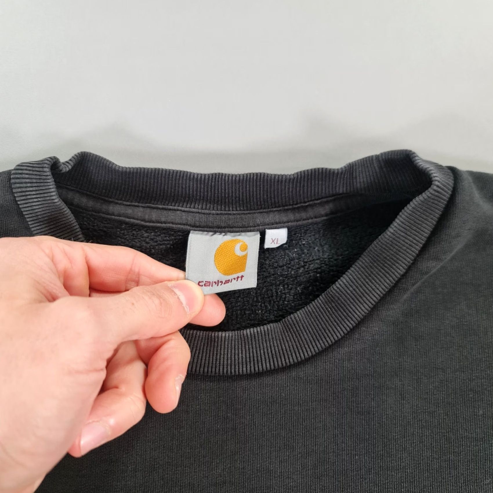 Carhartt Carhartt Mens Sweatshirt Black XL Big Logo Fleece Cart Sweater Size US XL / EU 56 / 4 - 3 Thumbnail