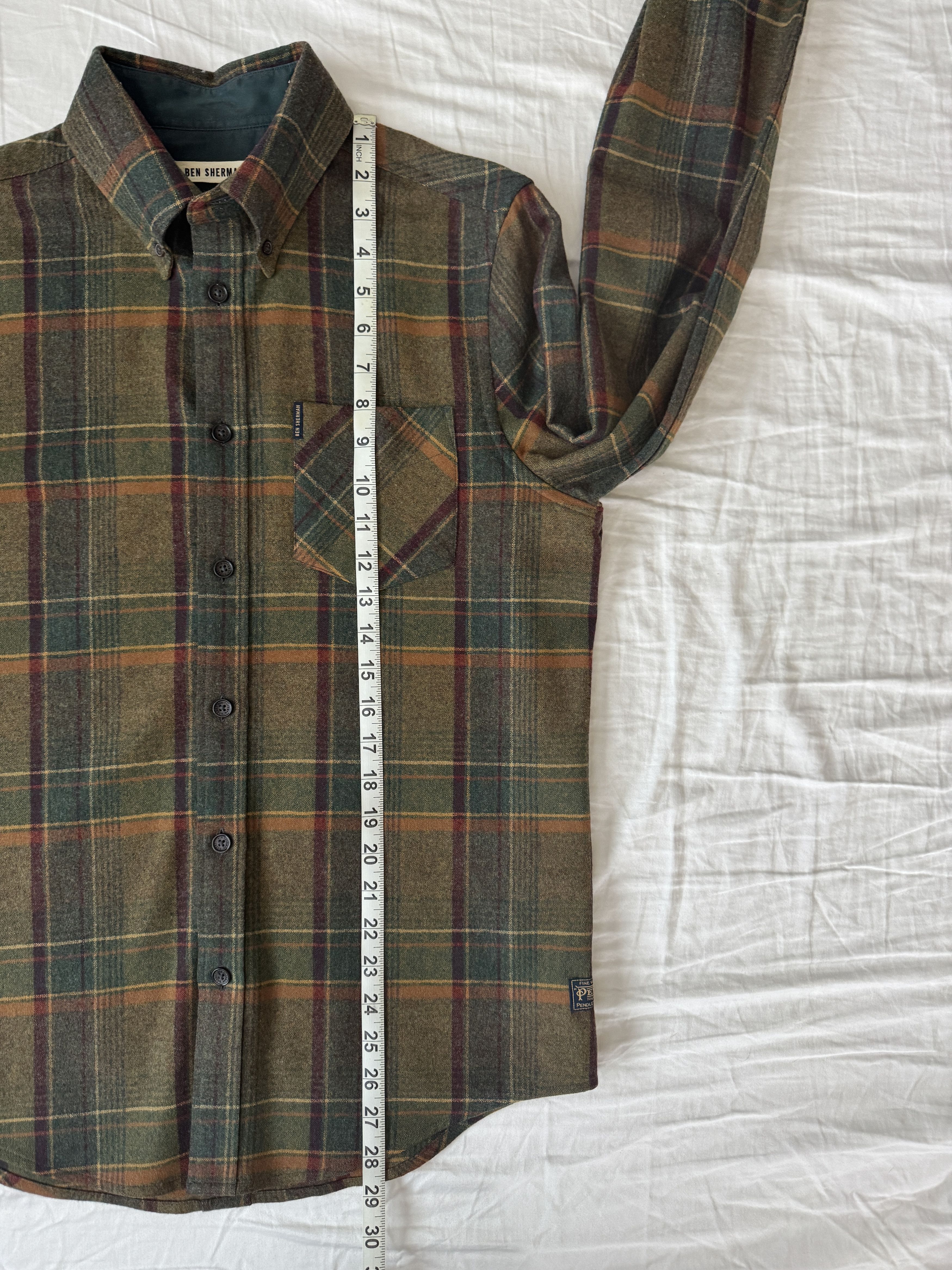 Pendleton Ben Sherman x Pendleton Woolen Mills - 100% Wool Plaid Shirt Size US S / EU 44-46 / 1 - 7 Thumbnail