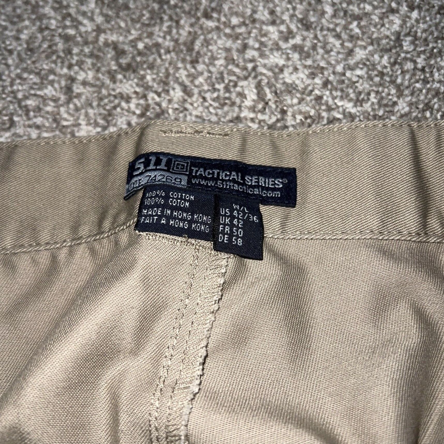 Vintage 5.11 Tactical Beige Chino Pants Mens Size 42x36 NWT Size US 42 / EU 58 - 3 Thumbnail