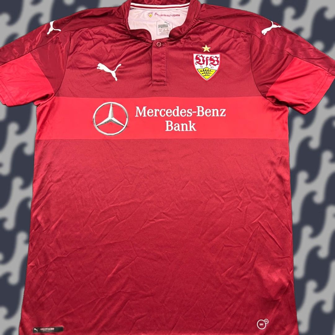 Puma PUMA Stuttgart Away Football Jersey Mens L Red Short Sleeve Jersey Sports Football ShirtMens Size US L / EU 52-54 / 3 - 1 Thumbnail