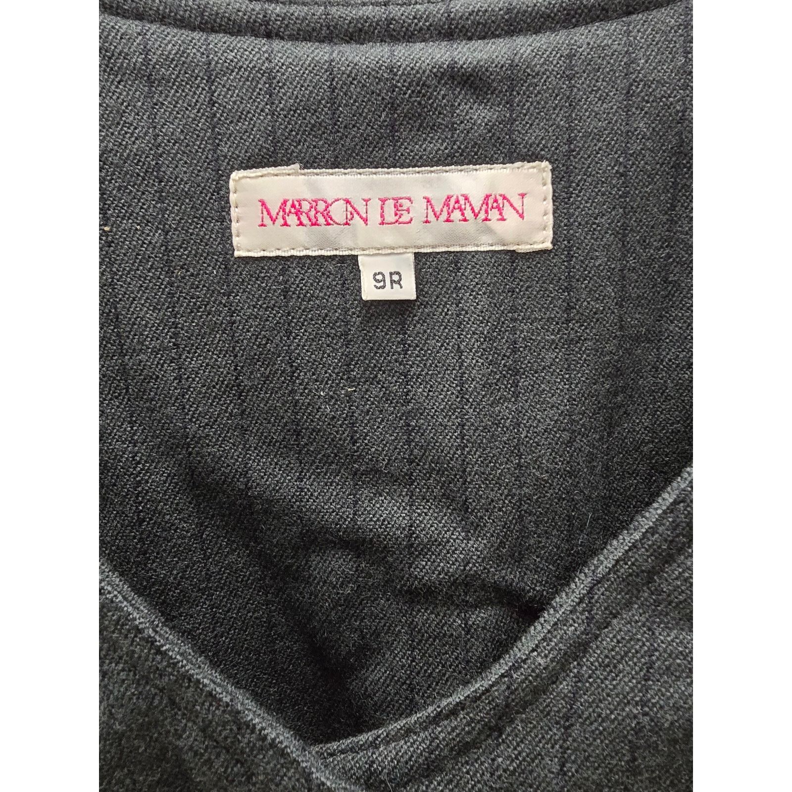 Other Marron De Maman Green Wool Vest Dress, Size 9 R Size L / US 10 / IT 46 - 4 Thumbnail