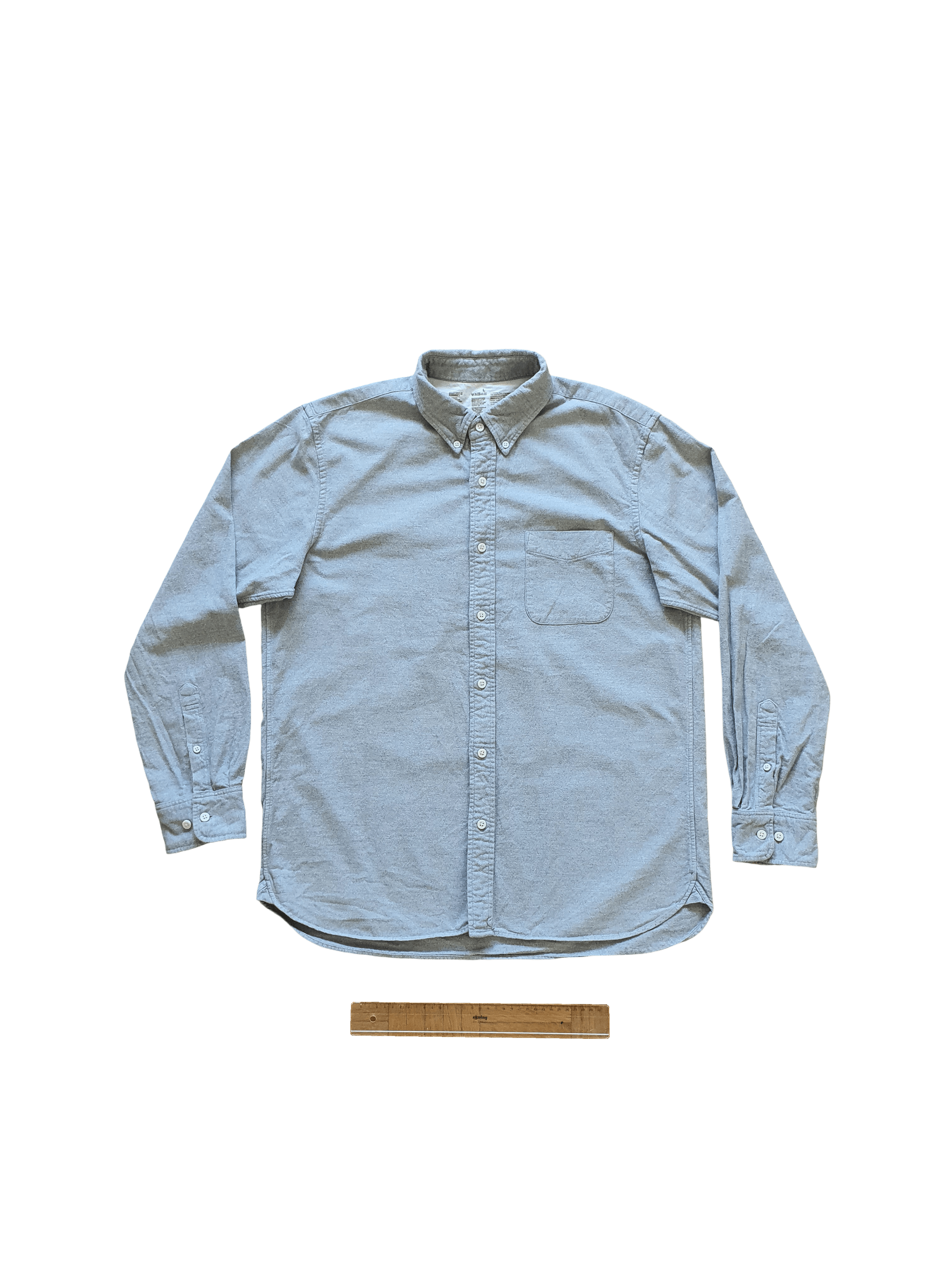 Muji Casual Flannel Button Down Shirt - Gray Size US L / EU 52-54 / 3 - 1 Thumbnail