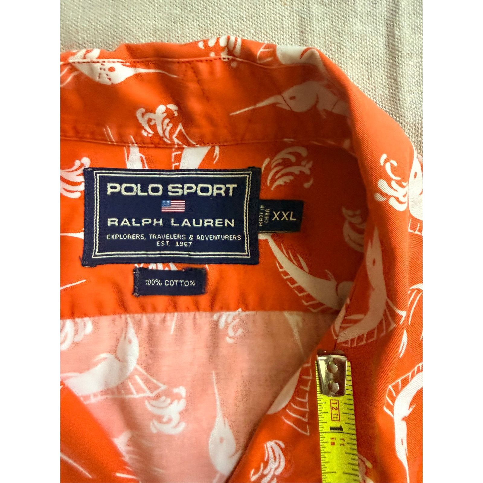 Ralph Lauren Sport VTG Polo Sport Ralph Lauren Shirt Mens XXL Marlin AOP READ Size US XXL / EU 58 / 5 - 7 Thumbnail