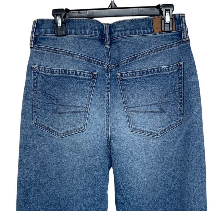 American Eagle Outfitters New American Eagle Womens Size 4 Straight Denim Blue Jeans Size 27" / US 4 / IT 40 - 4 Thumbnail