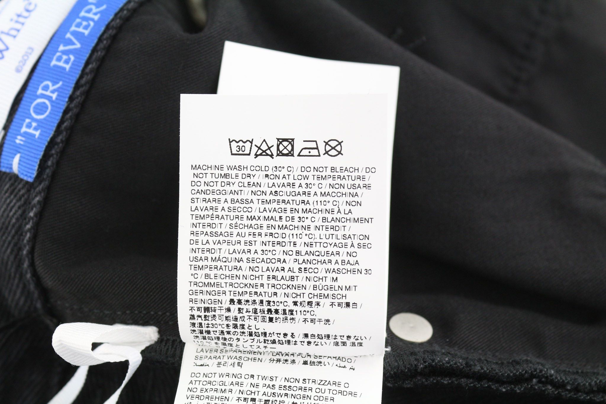 Off-White 30 Zip Detailed Skate Vintage Black Button Fly 81882 Size US 30 / EU 46 - 8 Thumbnail