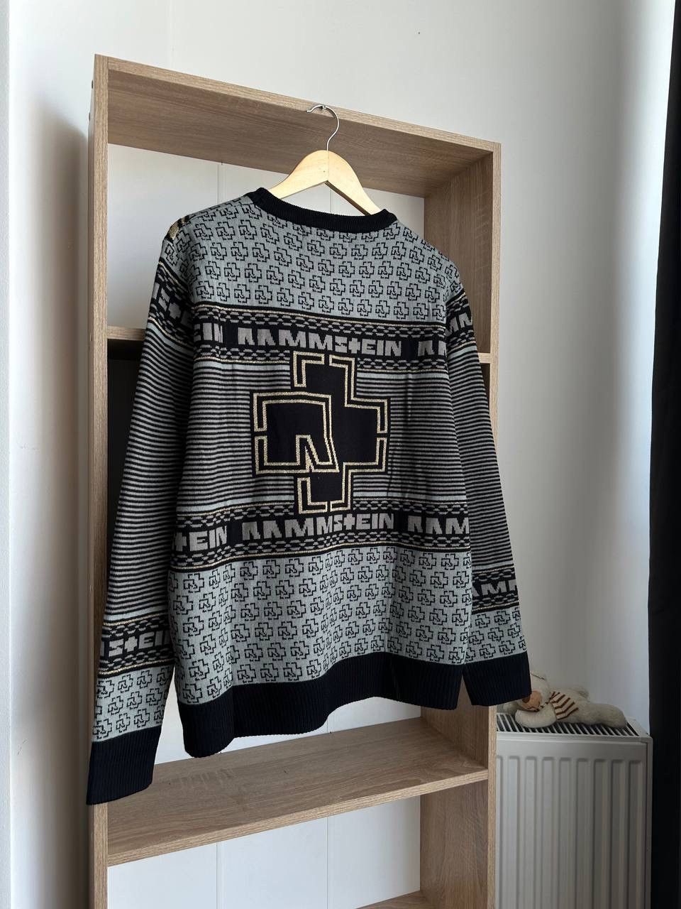 Band Tees × Vintage Vintage Rammstein Rock Band Gray Sweater Center Logo Size US L / EU 52-54 / 3 - 16 Thumbnail