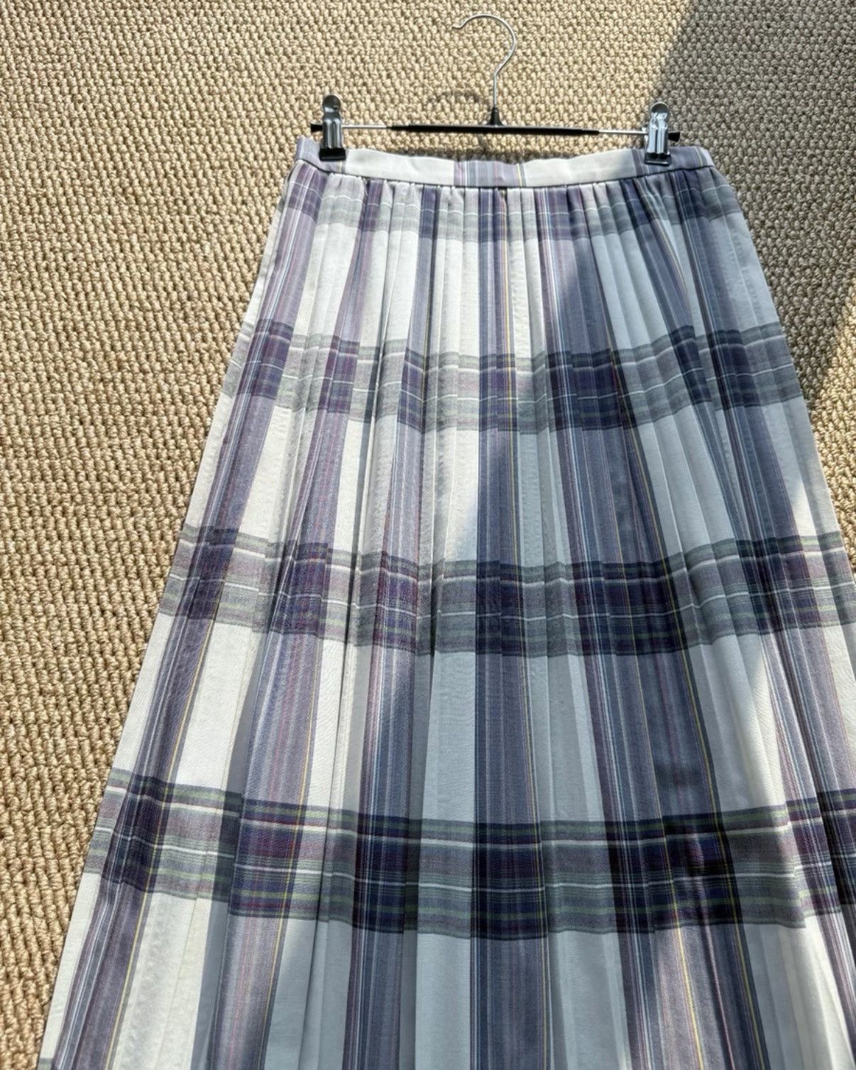 Auralee AURALEE Plaid Wool Pleated Skirt K23 Size 26" / US 2 / IT 38 - 3 Thumbnail