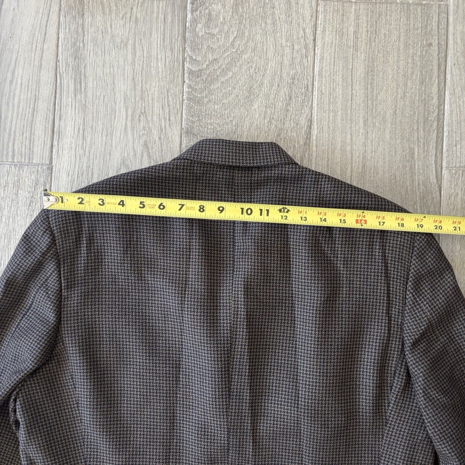Canali Canali Blazer Wool Silk Coat Brown Houndstooth 44R (EU 54R) Size 44R - 16 Thumbnail