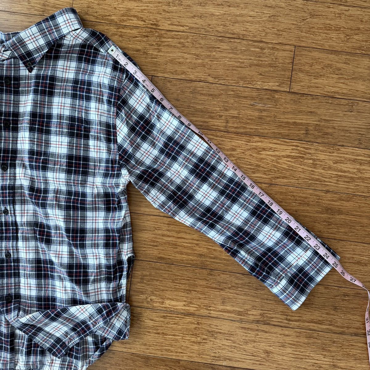 Balenciaga Balenciaga Swing Collar Plaid Shirt, Size 36, Unisex Size US M / EU 48-50 / 2 - 10 Thumbnail