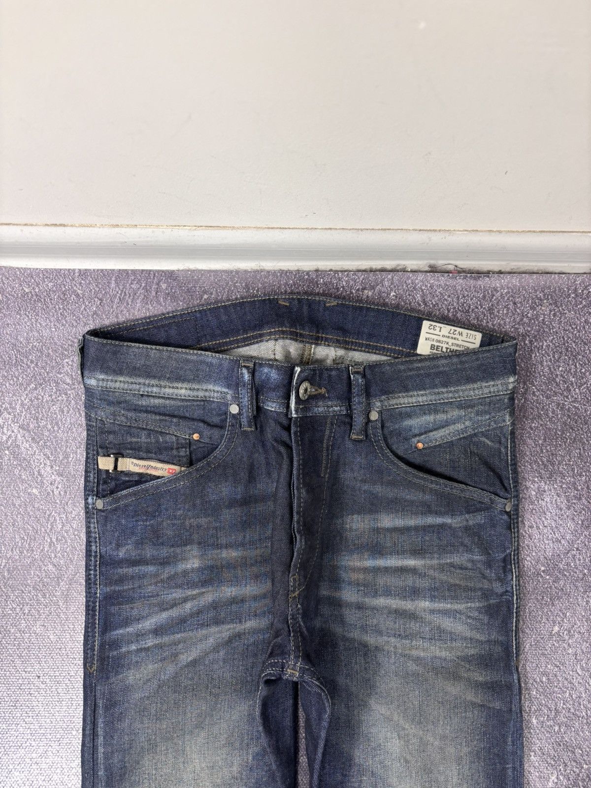 Diesel Diesel Belther NWT Men’s Regular Slim Tapered Denim Jeans Size US 27 - 5 Thumbnail