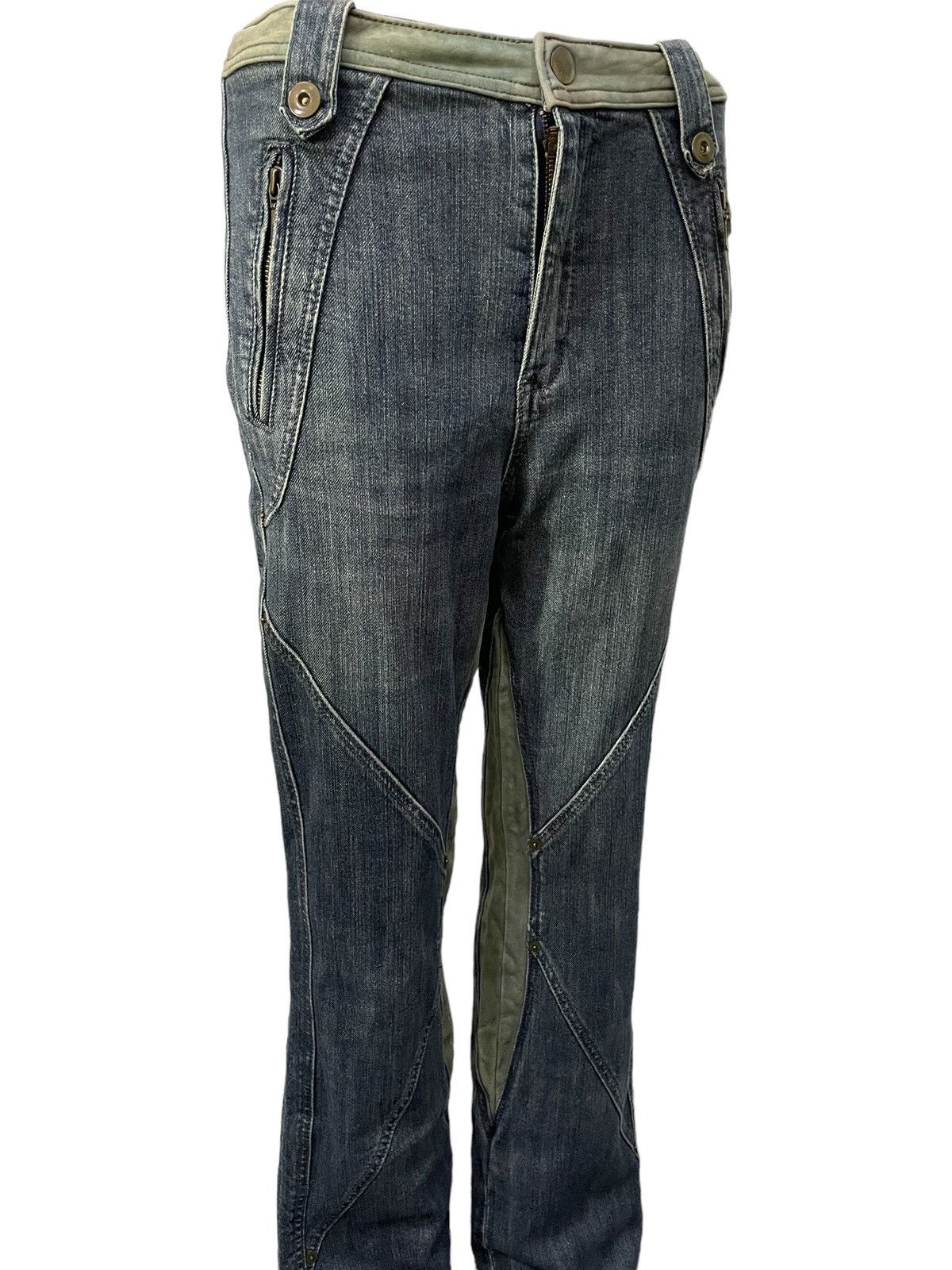 Hysteric Glamour × In The Attic × semanticdesign Studio Picone Asymmetrical Hybrid Flared Jeans Size US 28 / EU 44 - 5 Thumbnail