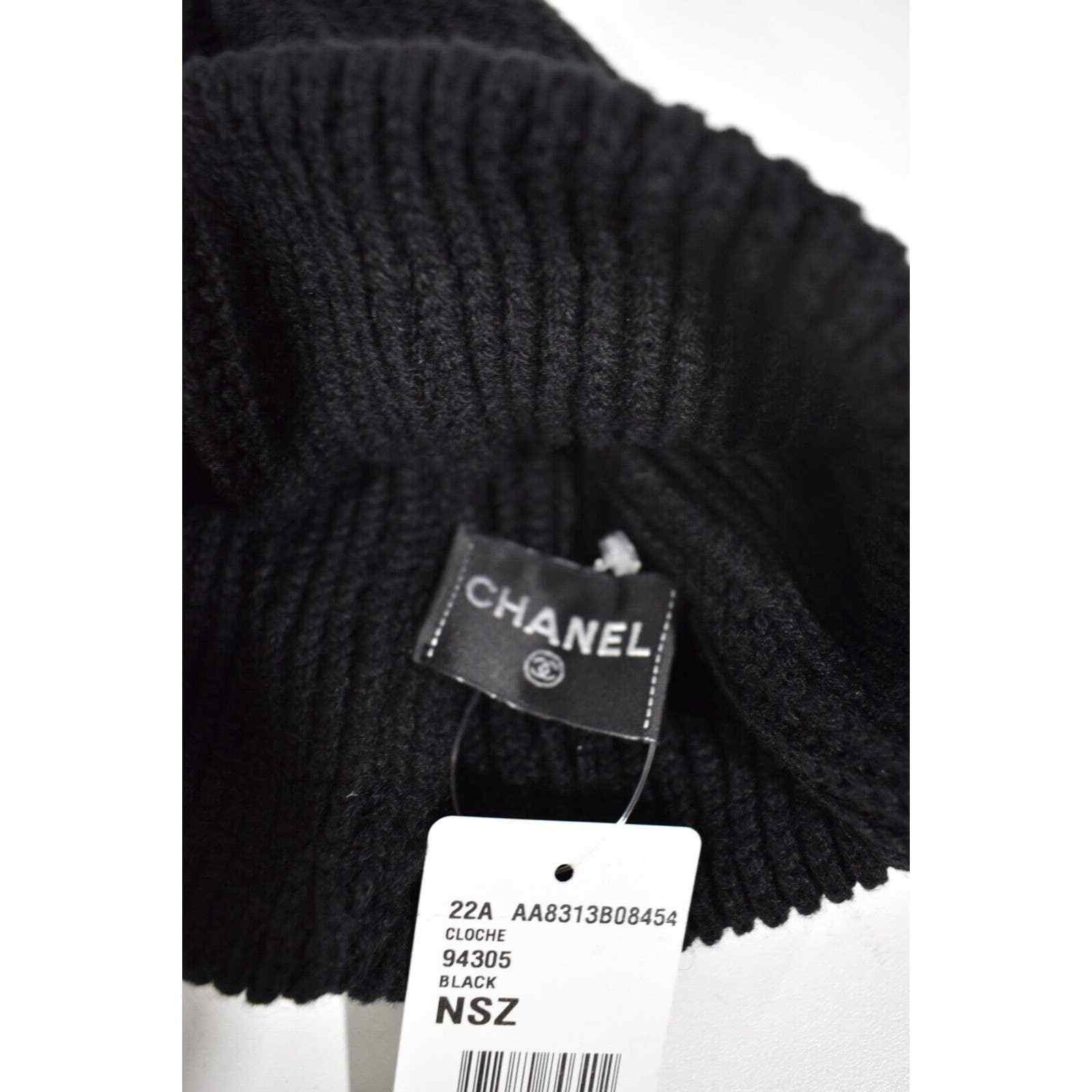 Chanel Chanel 22A Cashmere Sequin Beanie Winter Hat Cap Cloche Size ONE SIZE - 11 Thumbnail