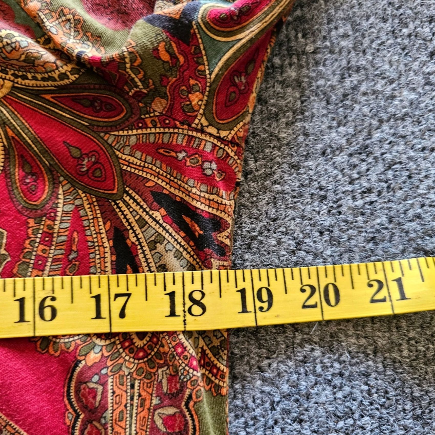 Ralph Lauren Lauren Ralph Lauren Top Petite Medium Red Paisley 3/4 Sleeve Blouse Womens Size M / US 6-8 / IT 42-44 - 5 Thumbnail