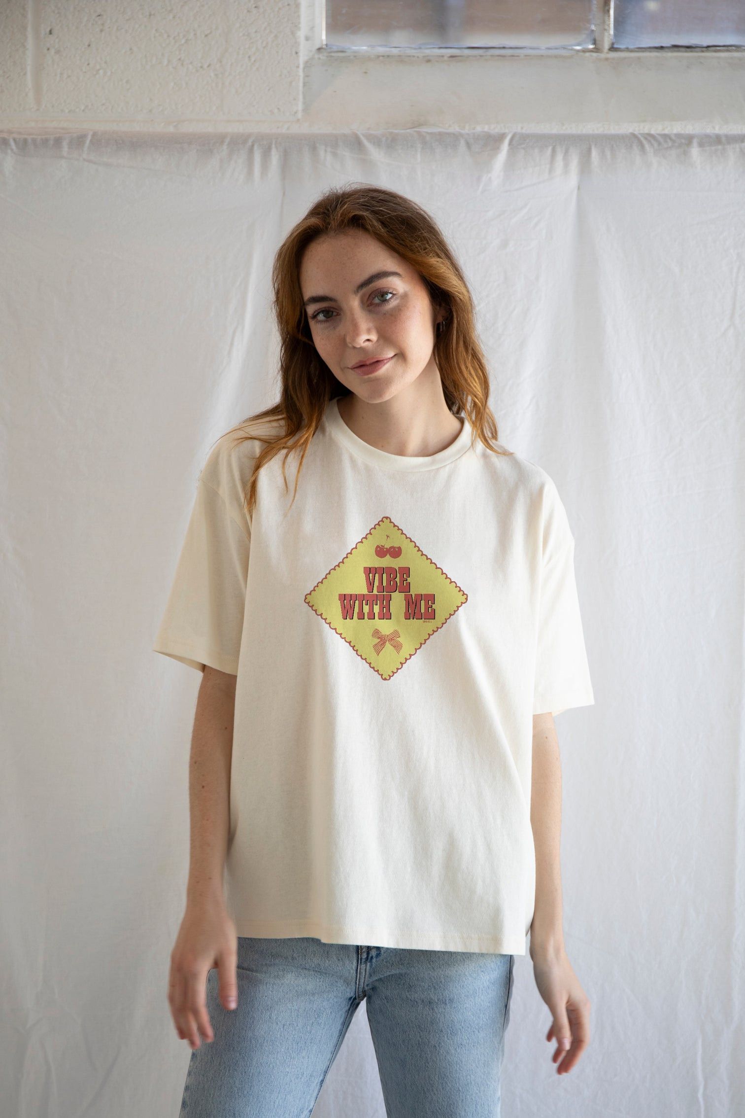 Vintage Wibe With Me Tee | Retro Typography Graphic Size US S / EU 44-46 / 1 - 3 Thumbnail