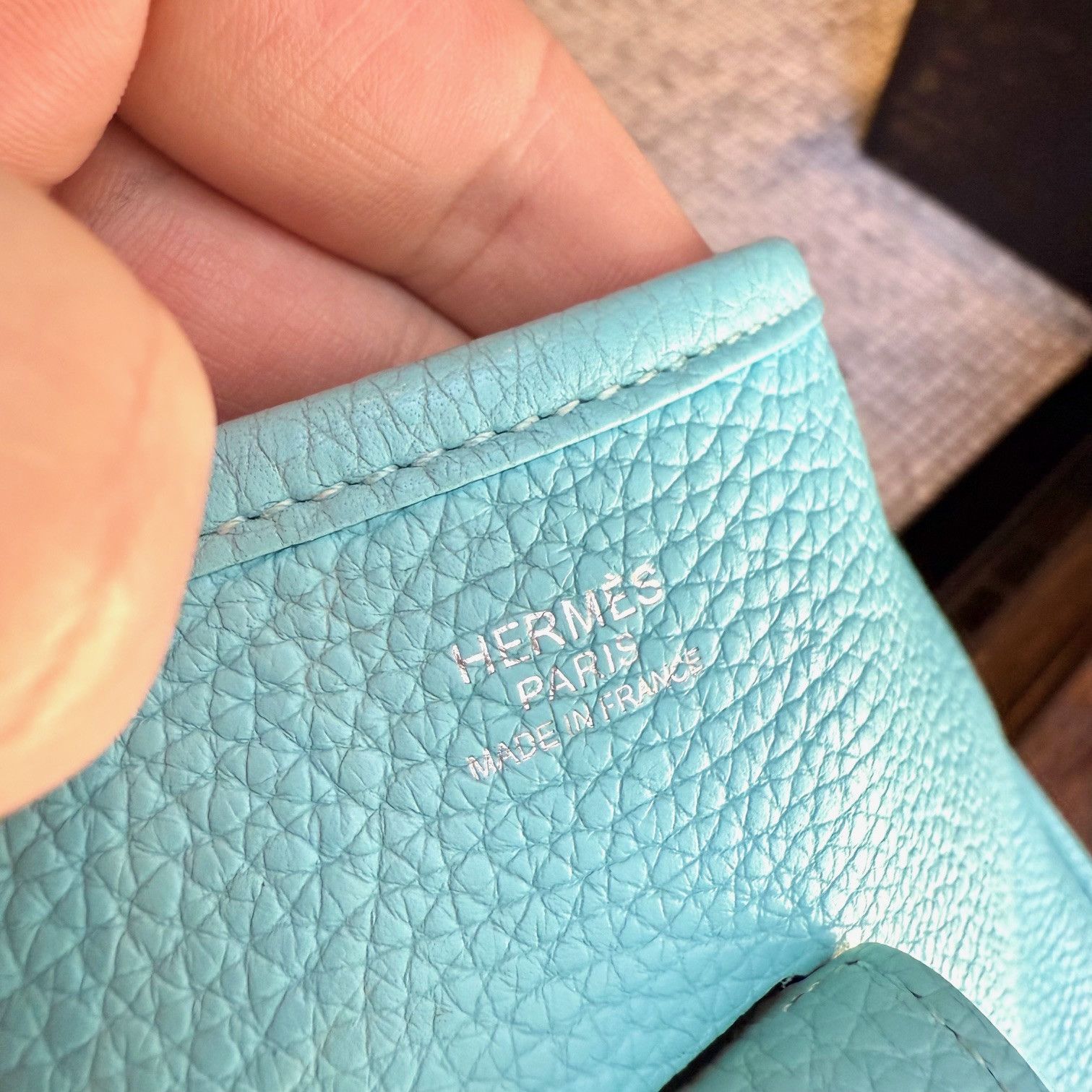 Hermes Hermès 2015 Bleu Atoll Clemence Evelyne III Crossbody Bag Size ONE SIZE - 13 Thumbnail