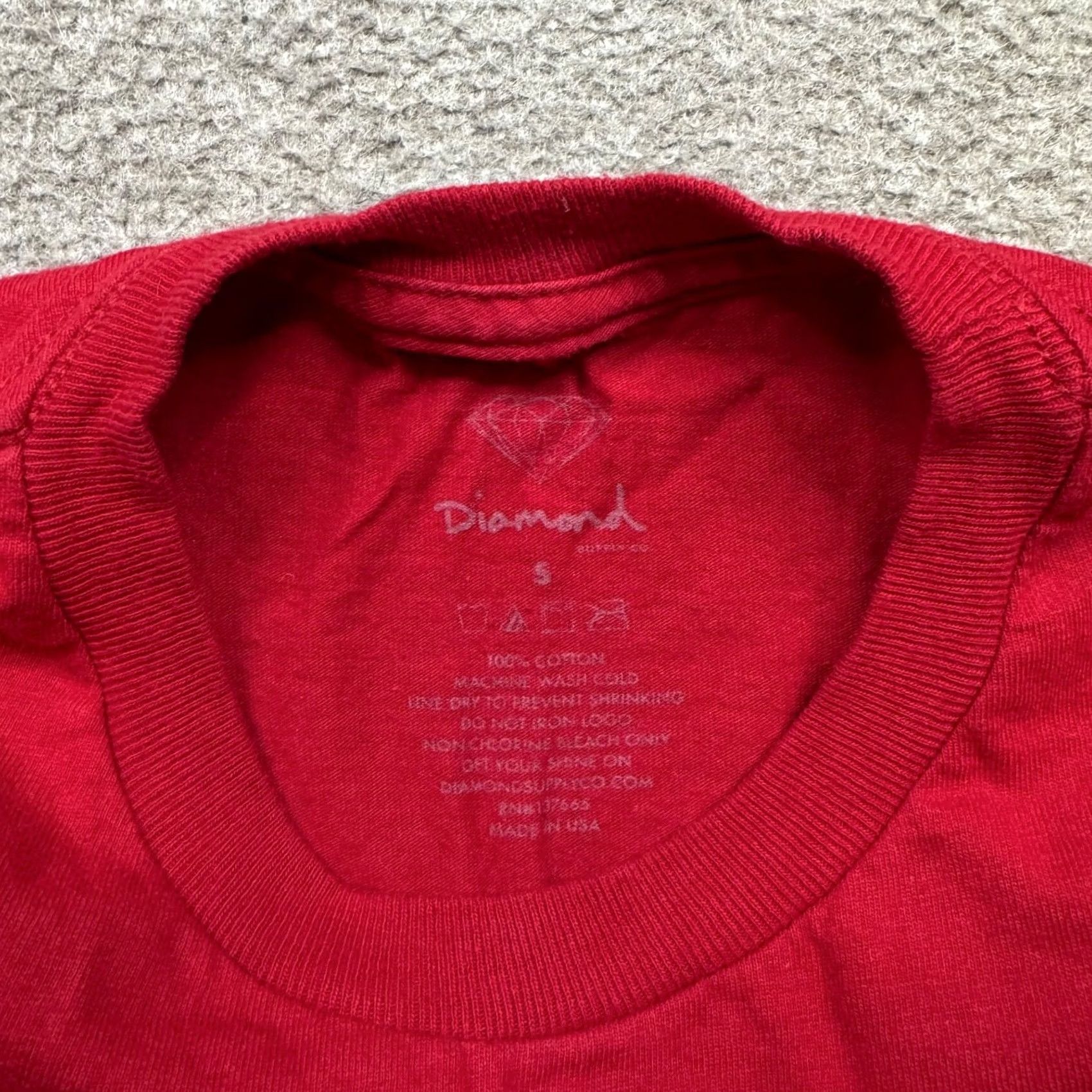 Diamond Supply Co. Diamond Supply Shirt Adult Small Red Short Sleeve Football Skateboarding Mens Size US S / EU 44-46 / 1 - 3 Thumbnail