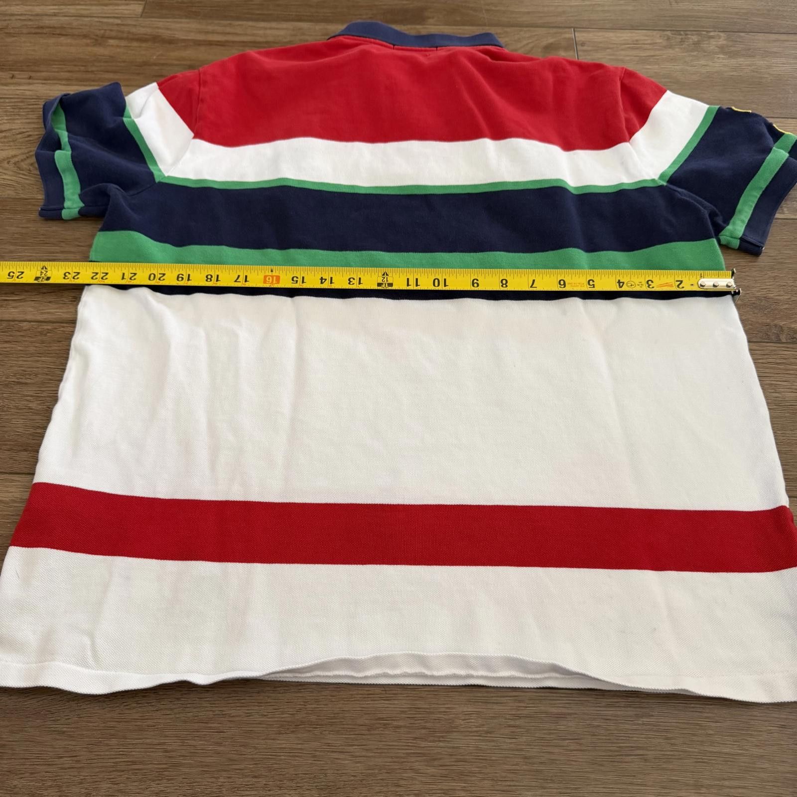 Polo Ralph Lauren Polo Ralph Lauren Yacht Club Big Pony 3 Striped Polo Preppy Size US XL / EU 56 / 4 - 7 Thumbnail
