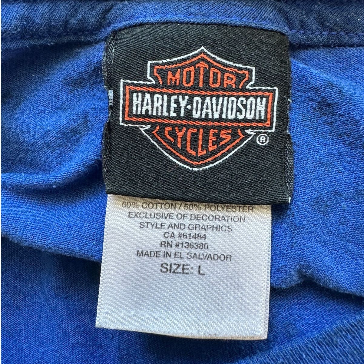 Harley Davidson Harley-Davidson Savannah GA Tee Men’s L Blue Biker Shirt Size US L / EU 52-54 / 3 - 8 Thumbnail