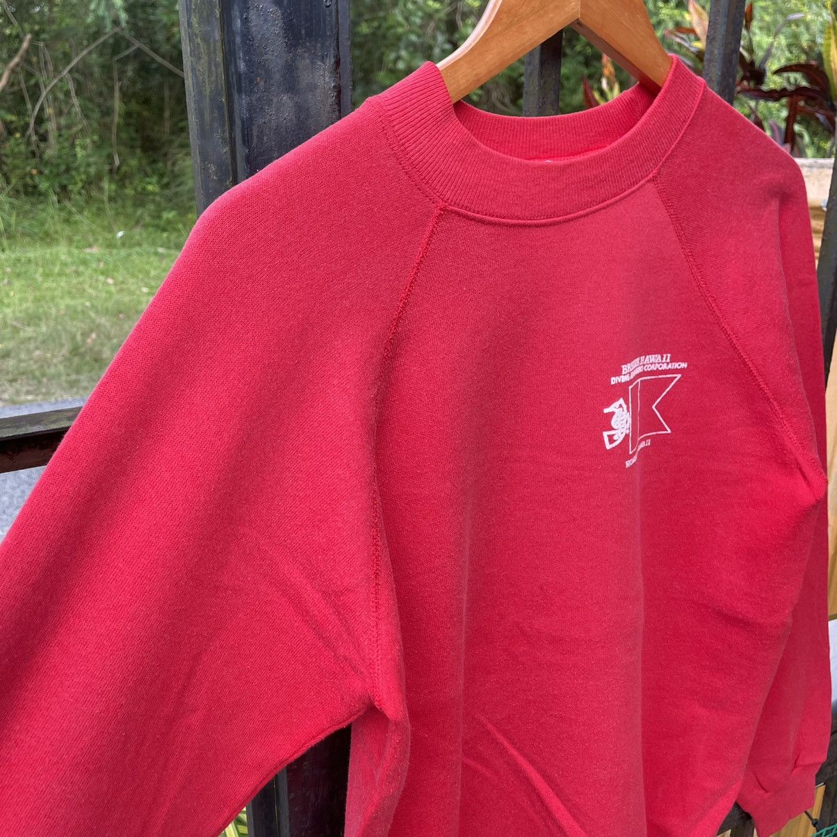 Hanes 🔥Vintage 80s Breeze Hawaii Diving Big Logo Sweatshirts Size US S / EU 44-46 / 1 - 6 Thumbnail